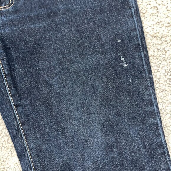 ABRAND JEANS A '99 Low Boot Dark Wash Distressed Jeans -EUC - US Size 28 / AU 10 - Picture 7 of 16